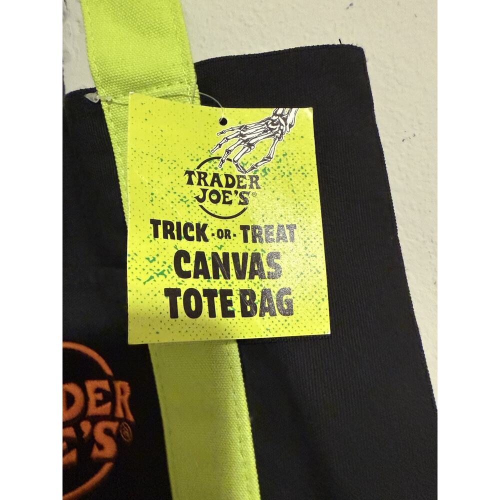Trader Joe's Purple/Black Mini Tote Bag Halloween Trick or Treat Edition - Picture 5 of 5